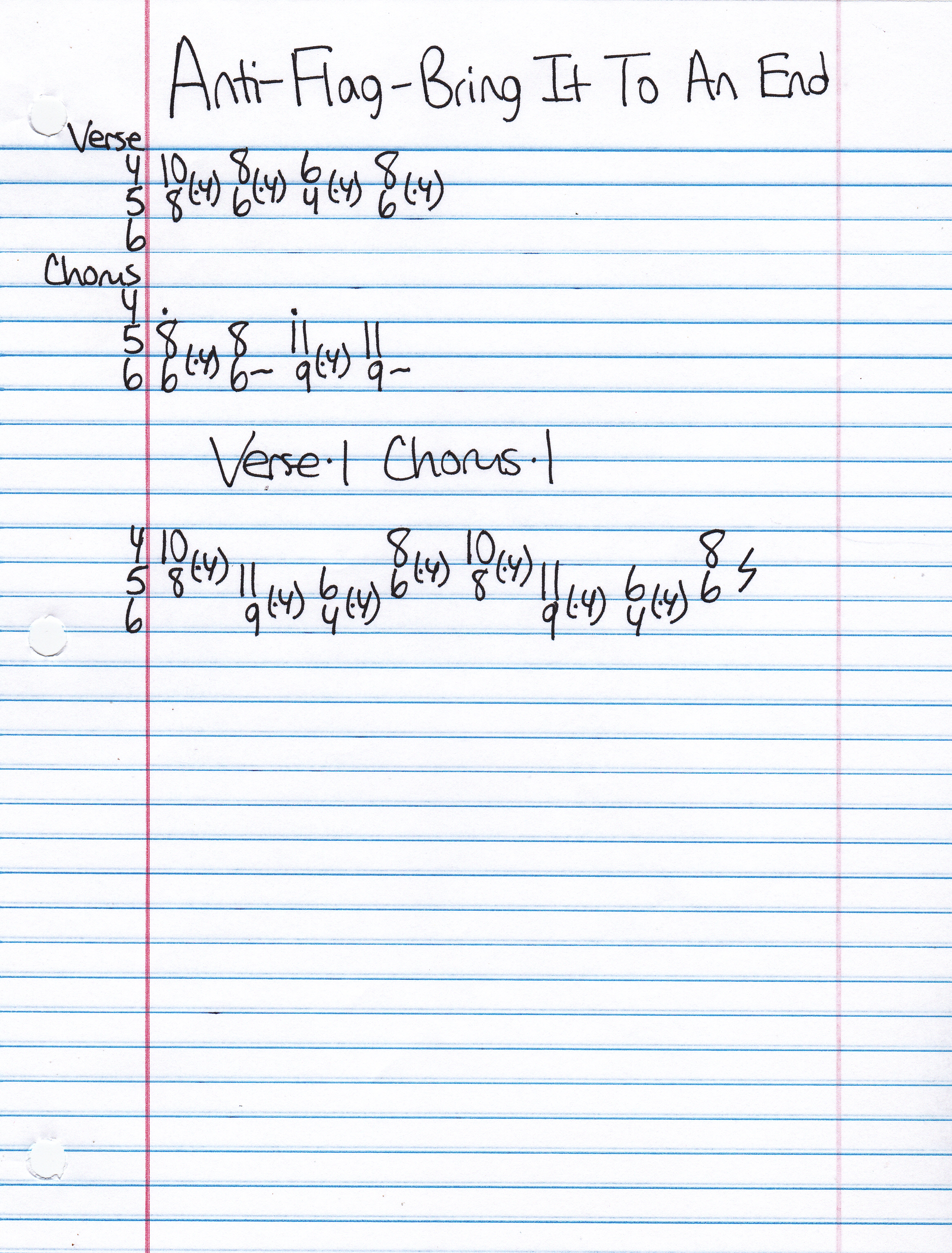High quality guitar tab for Bring It To An End by Anti-Flag off of the album Short Music For Short People. ***Complete and accurate guitar tab!***